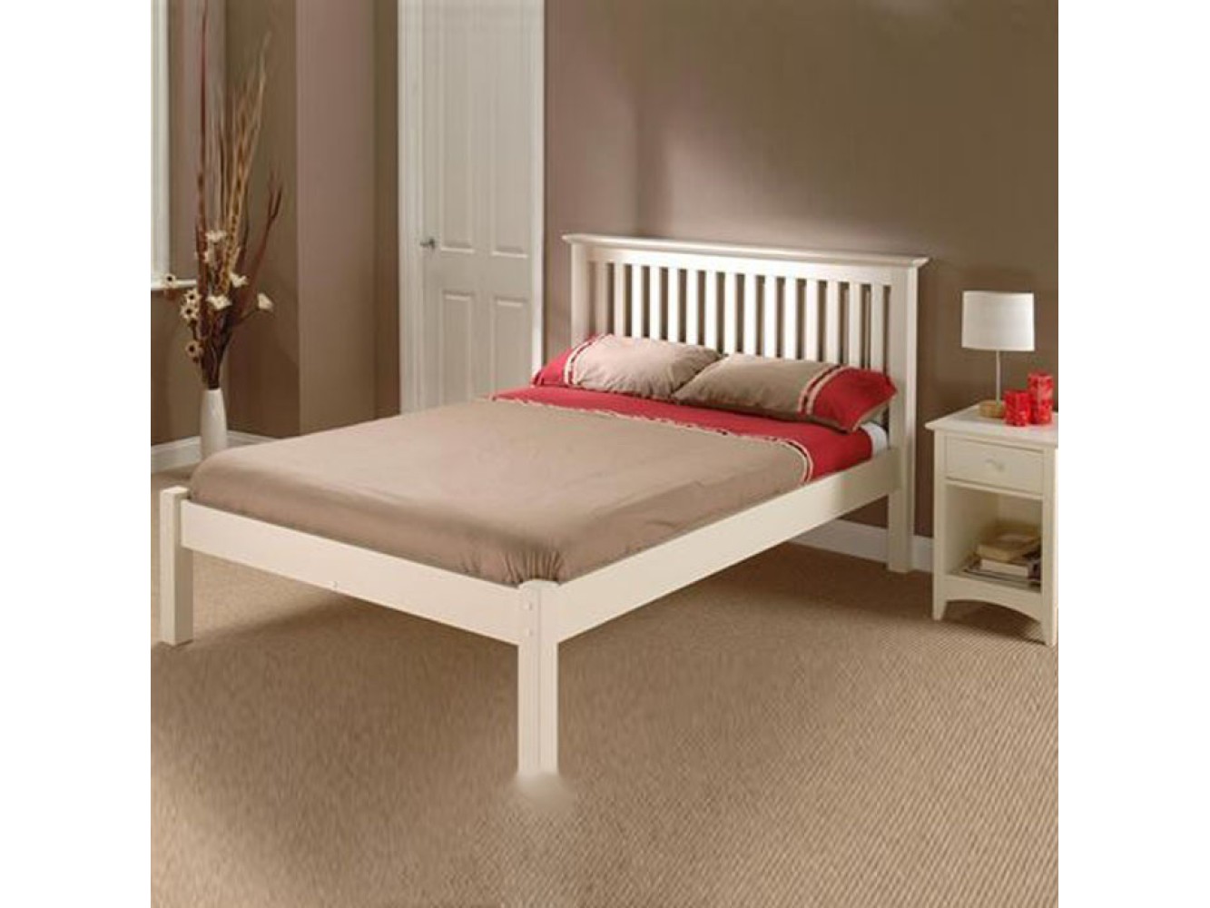 Barcelona Stone White Low Foot End Bedstead