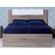 Como Grey Oak/White Double Bedstead