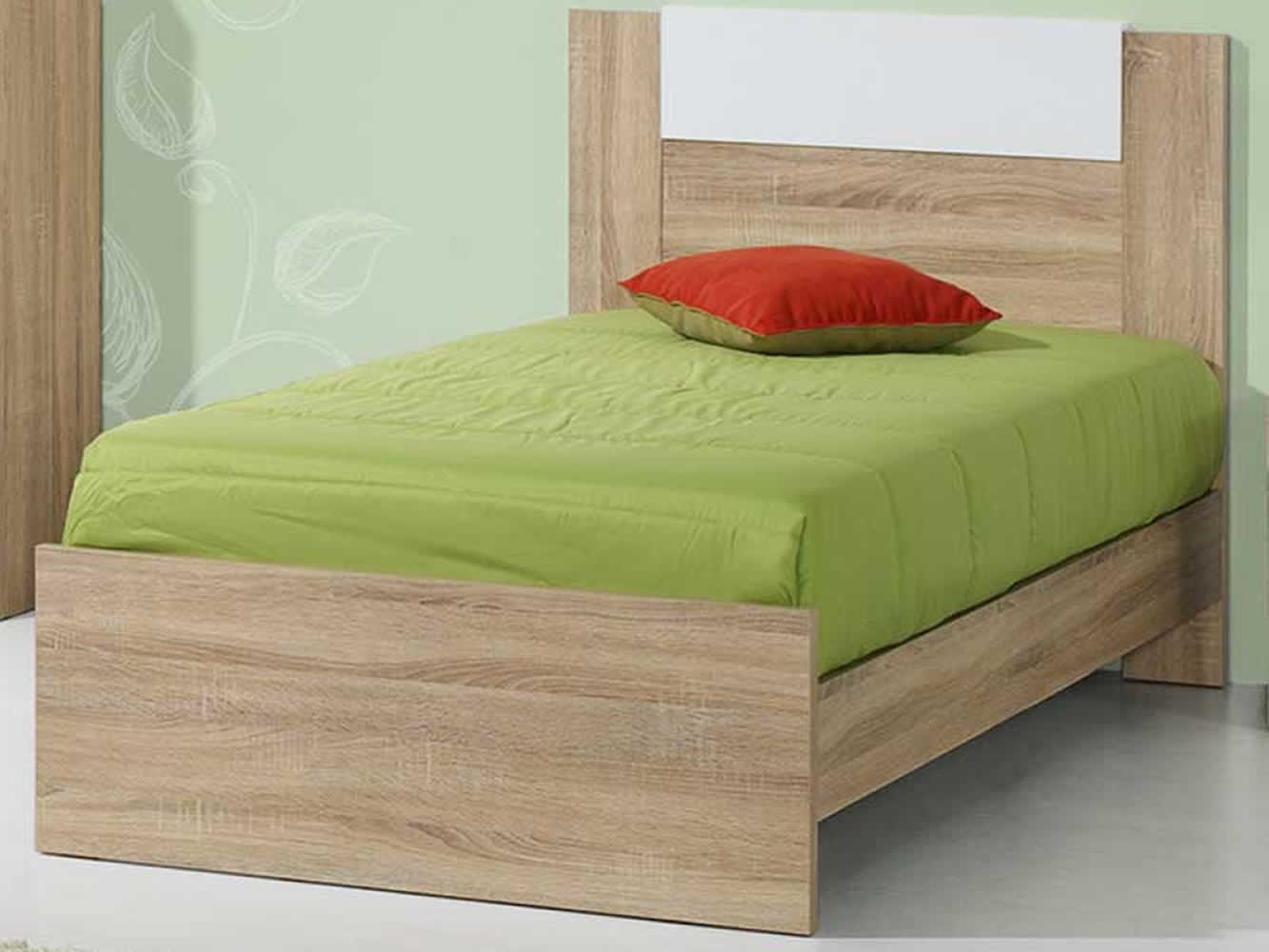 Como Natura Oak/White Single Bedstead