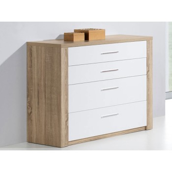 Como Natura Oak/White 4 dr. Chest Como Natura Oak/White 4 dr. Chest
