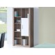 Como Grey Oak/White Bookcase with 1 Door