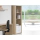 Como Natura Oak/White Bookcase with 2 Dr.