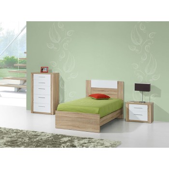 Como Natura Oak/White Single Bedstead Como Natura Oak/White Single Bedstead