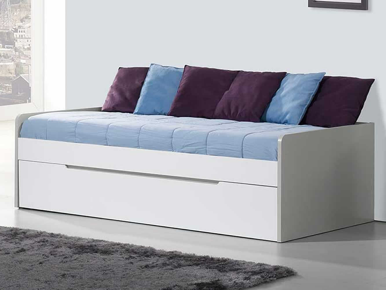 Cama Nido Venice Cinza/Branco