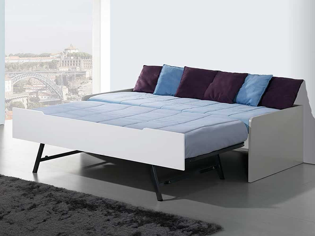 Cama Nido Venice Gris/Blanco