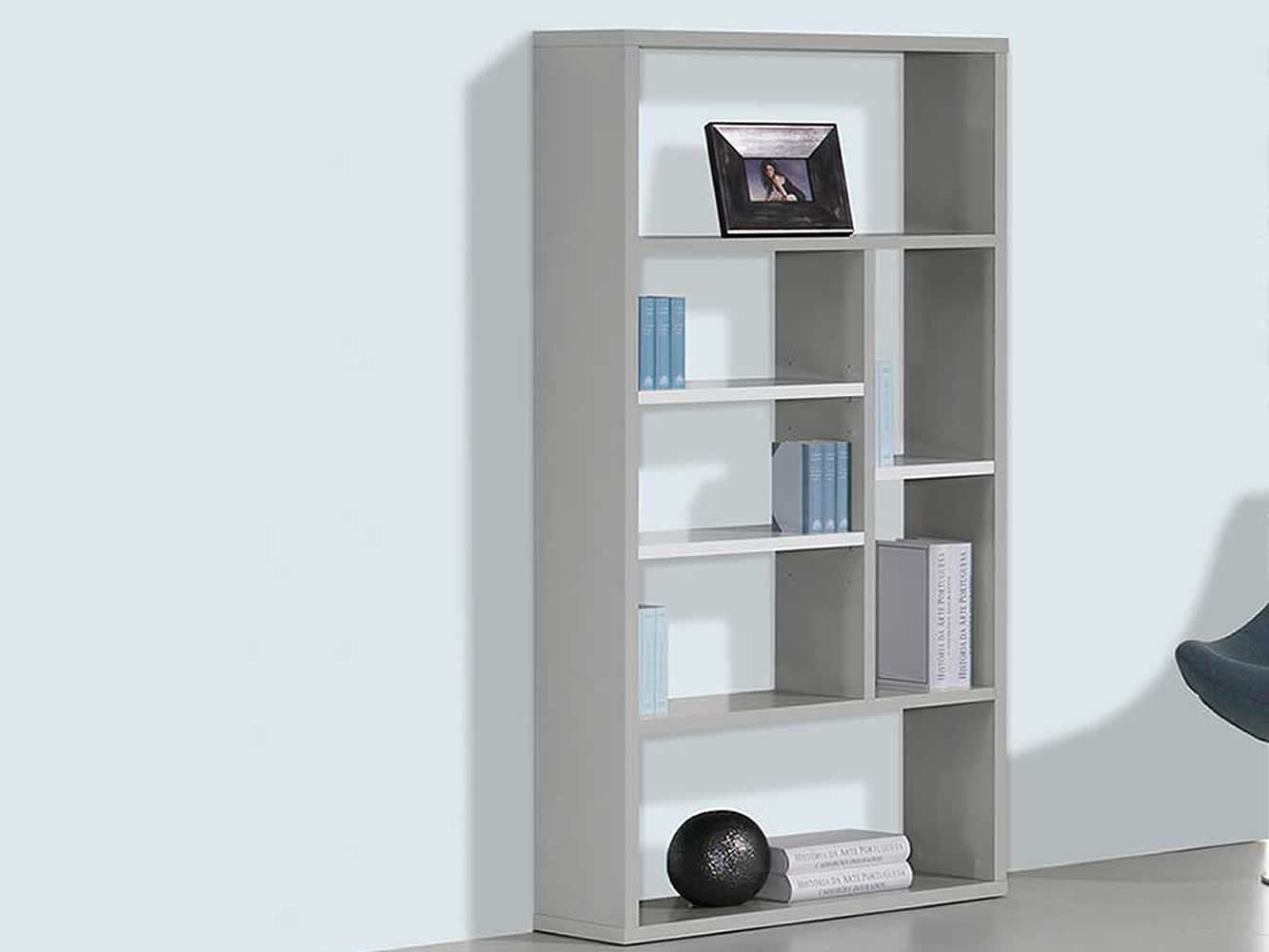 Venice Grey/White Open Shelf Unit