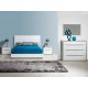 Cama King Venice Cinza/Branco