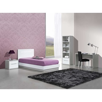 Cama Individual Viena Cinza/Branco Cama Individual Viena Cinza/Branco