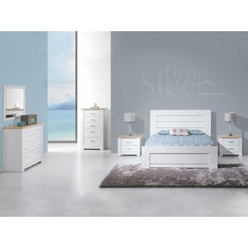 Ensemble de 4 Tiroirs pour Lit Florence Chêne/Blanc Ensemble de 4 Tiroirs pour Lit Florence Chêne/Blanc