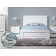 Conjunto de 4 Gavetas para Cama Florence Carvalho/Branco